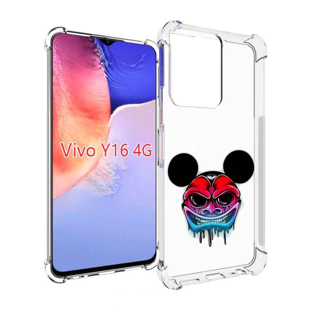 

Чехол MyPads микки в маске для Vivo Y16 4G/ Vivo Y02S, Прозрачный, Tocco
