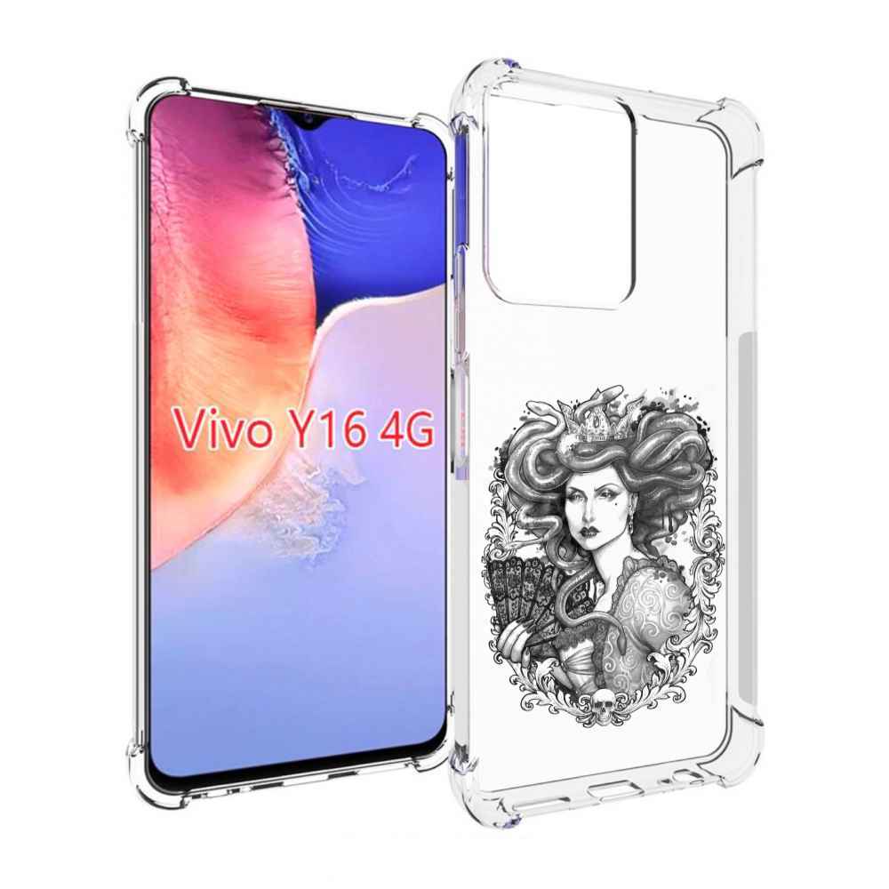 

Чехол MyPads медуза черно белый для Vivo Y16 4G/ Vivo Y02S, Прозрачный, Tocco