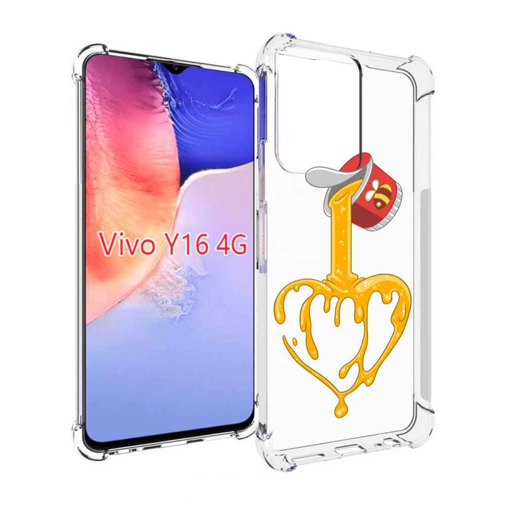 

Чехол MyPads медовое сердце для Vivo Y16 4G/ Vivo Y02S, Прозрачный, Tocco