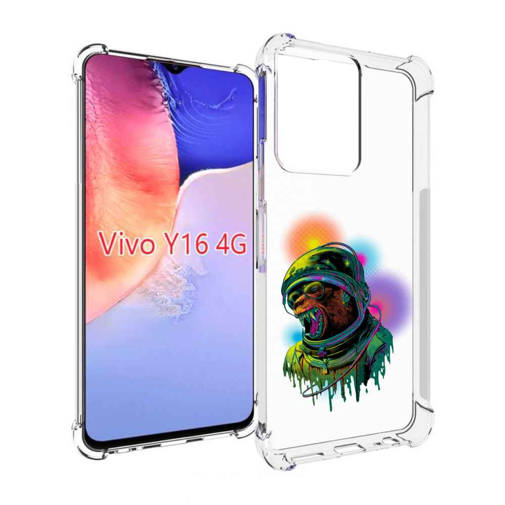 

Чехол MyPads медведь космонавт для Vivo Y16 4G/ Vivo Y02S, Прозрачный, Tocco