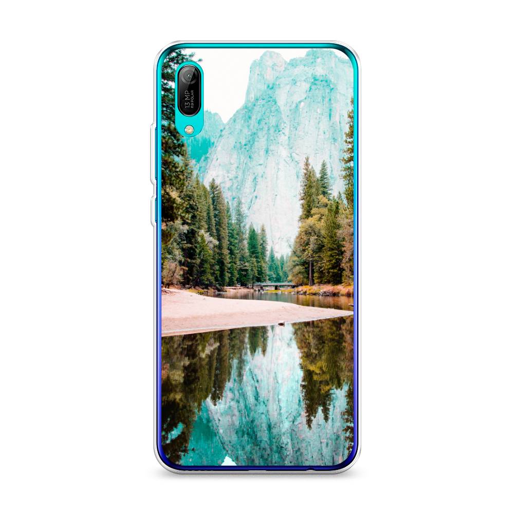 

Чехол Awog на Huawei Y6 Pro (Prime) 2019 "Горы 11", Зеленый;голубой, 68150-4