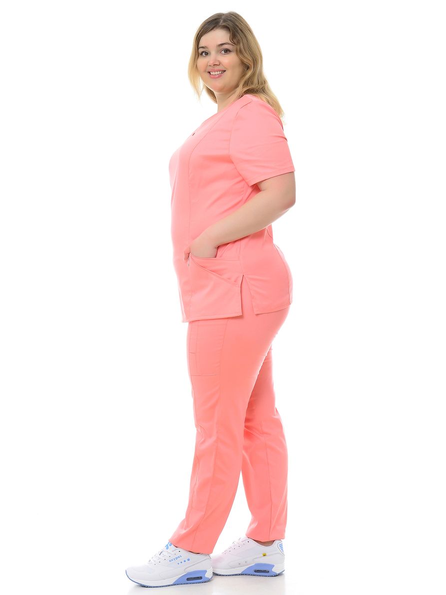 фото Костюм медицинский женский medicalwear сантана 5 117 розовый 54 ru