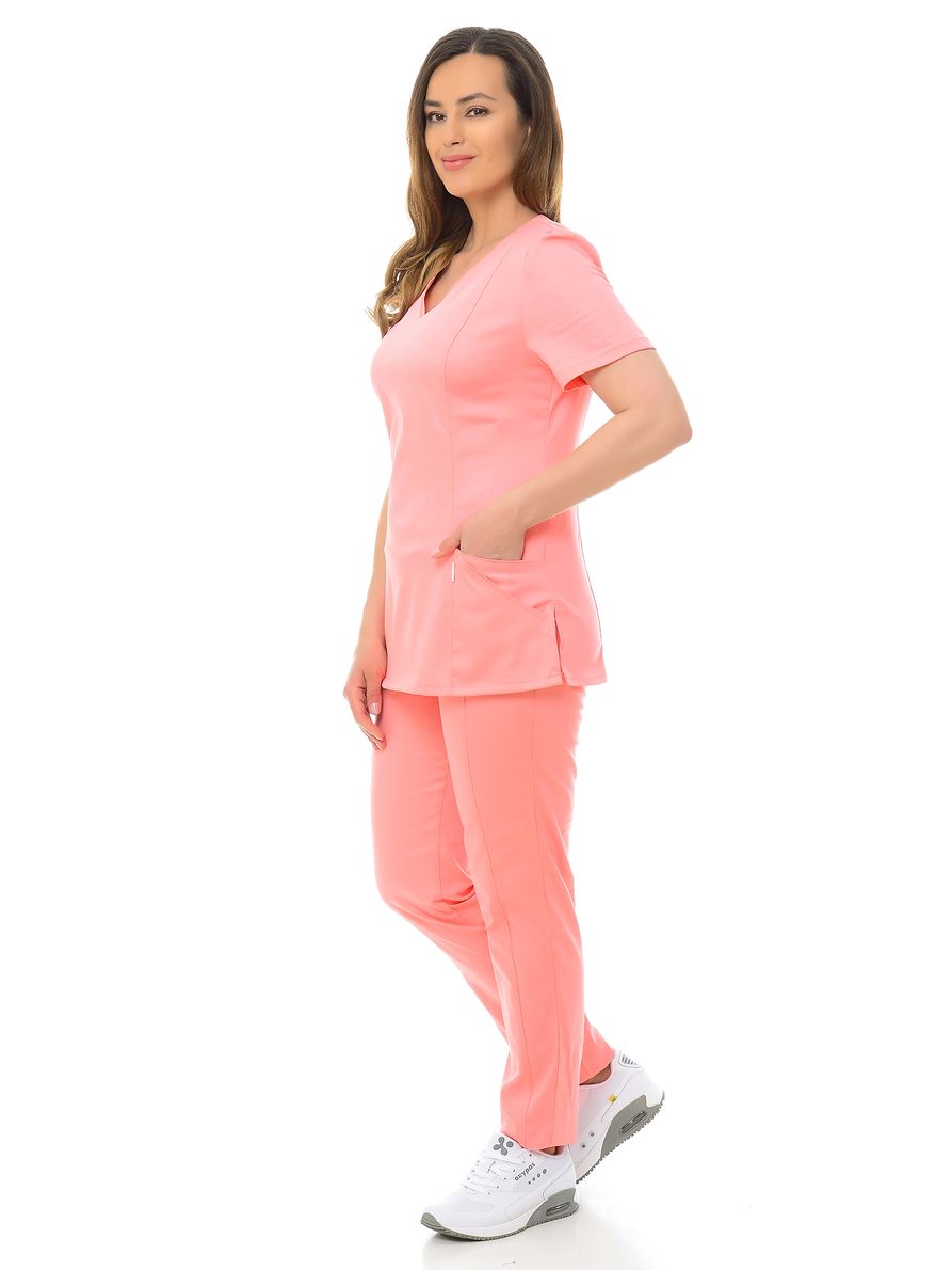 фото Костюм медицинский женский medicalwear сантана 5 117 розовый 52 ru