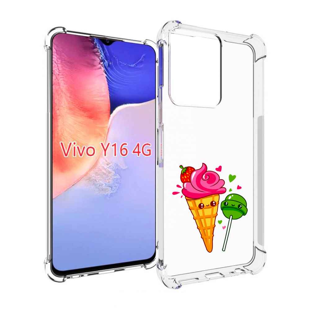 

Чехол MyPads Вкусняшки для Vivo Y16 4G/ Vivo Y02S, Прозрачный, Tocco