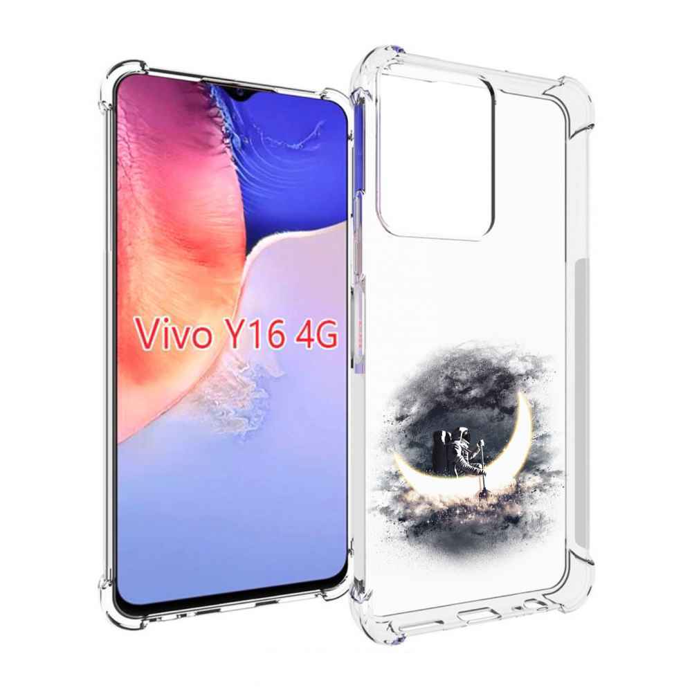 

Чехол MyPads лунный путешественник для Vivo Y16 4G/ Vivo Y02S, Прозрачный, Tocco