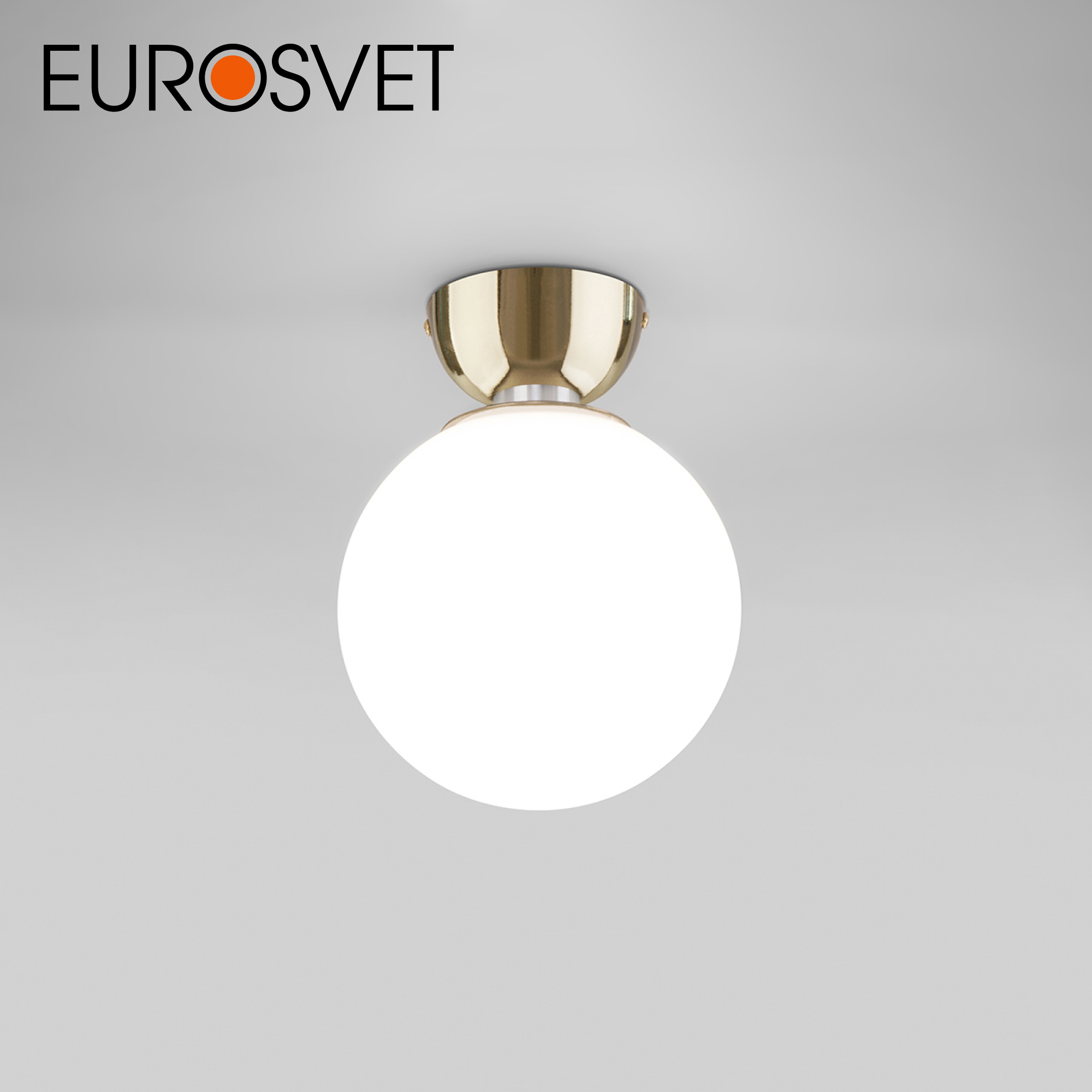 Потолочный светильник Eurosvet Bubble 30197/1 золото с матовым плафоном из стекла E14