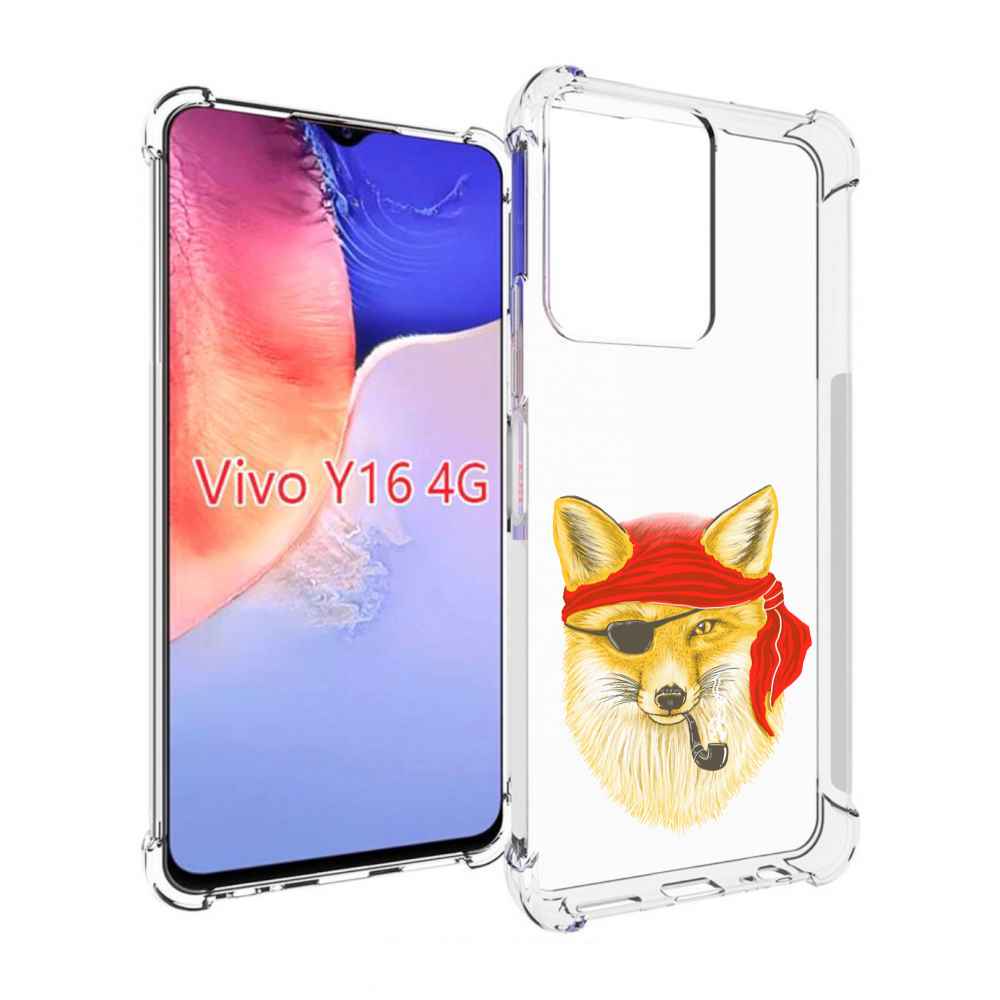

Чехол MyPads лиса-пират для Vivo Y16 4G/ Vivo Y02S, Прозрачный, Tocco