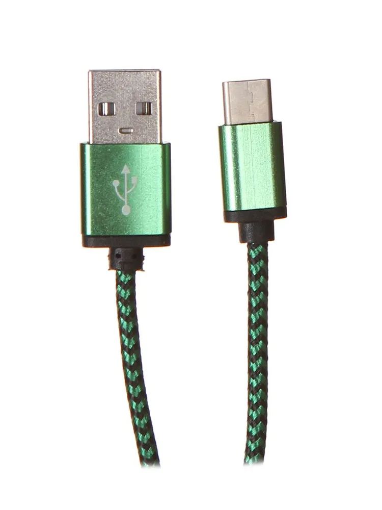 

Аксессуар Delux USB 2.0 - Type-C 1m Black-Green