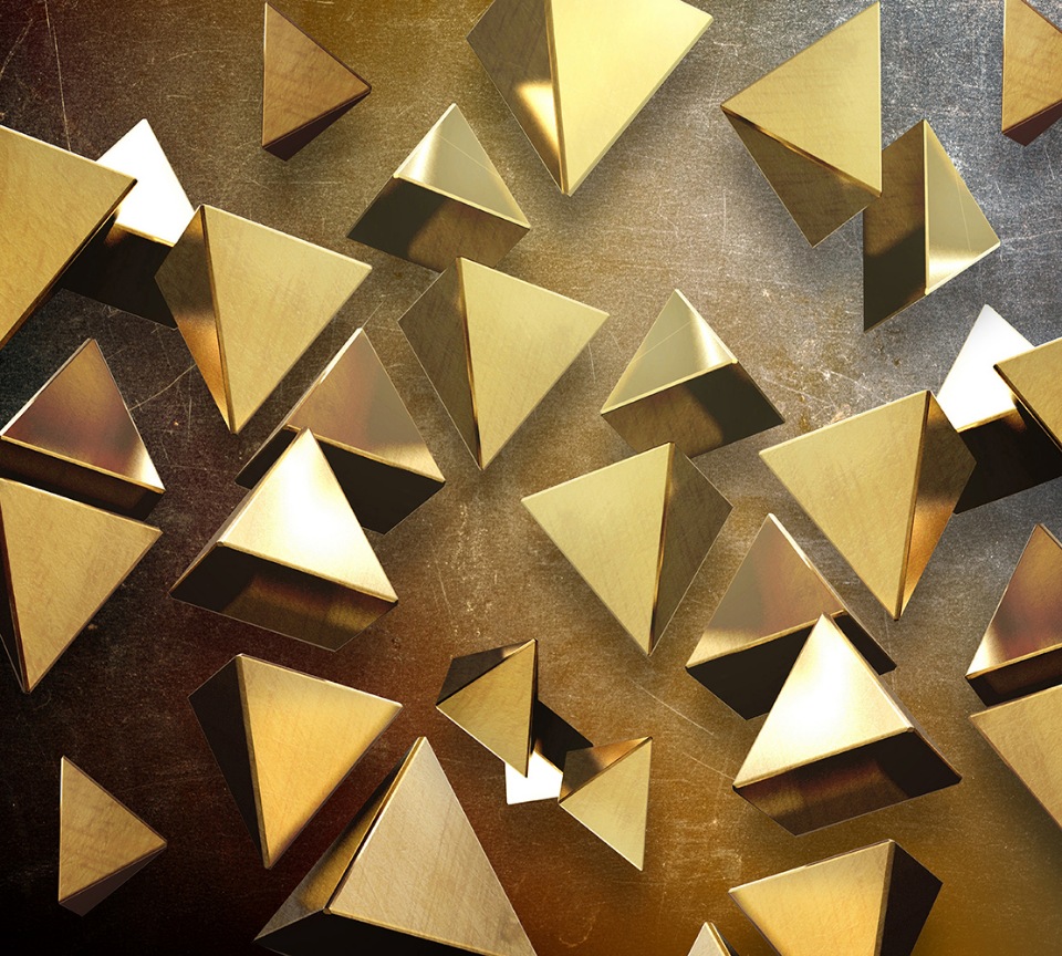 Фотообои 3D Divino Decor Золотые пирамиды 300х270