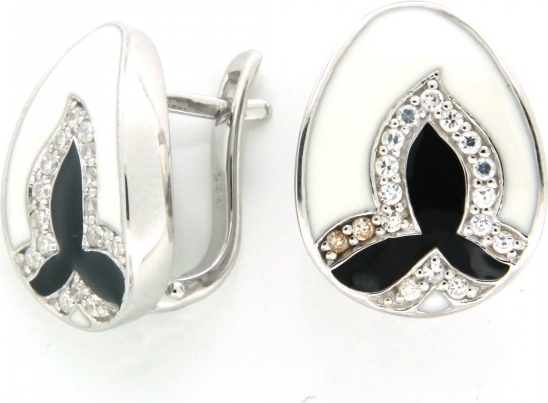 

Серьги женские из серебра SilverHouse D21558, эмаль/фианит