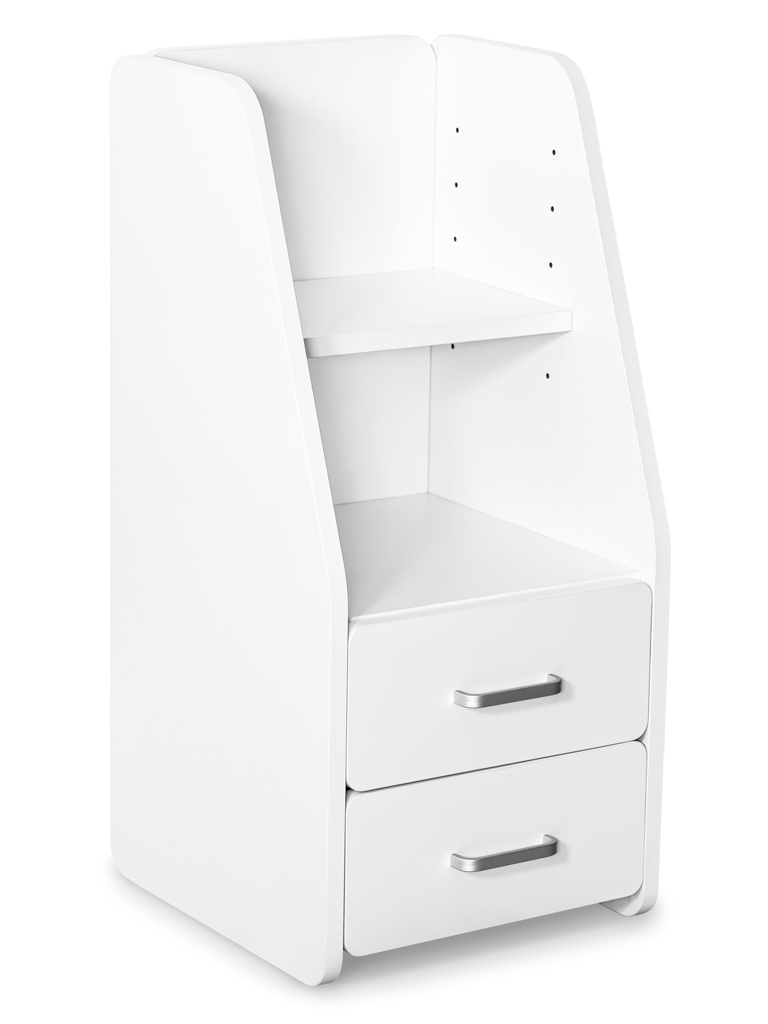 Тумбочка ErgoKids BD-C12 White с надстройкой BD-C12 W белый