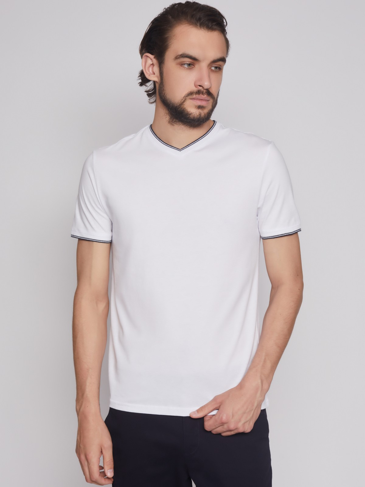 

Футболка мужская Zolla 01231321U032 белая M, 01231321U032