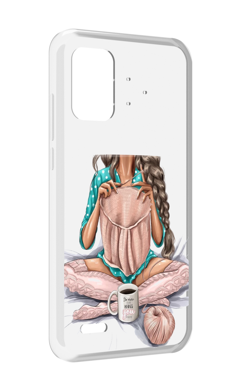 

Чехол MyPads Девушка-вяжет женский для UMIDIGI Bison Pro, Прозрачный, Tocco
