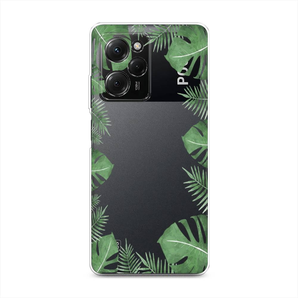 

Чехол Awog на Poco X5 Pro 5G "Листья папоротника рамка", Зеленый, 318050-8