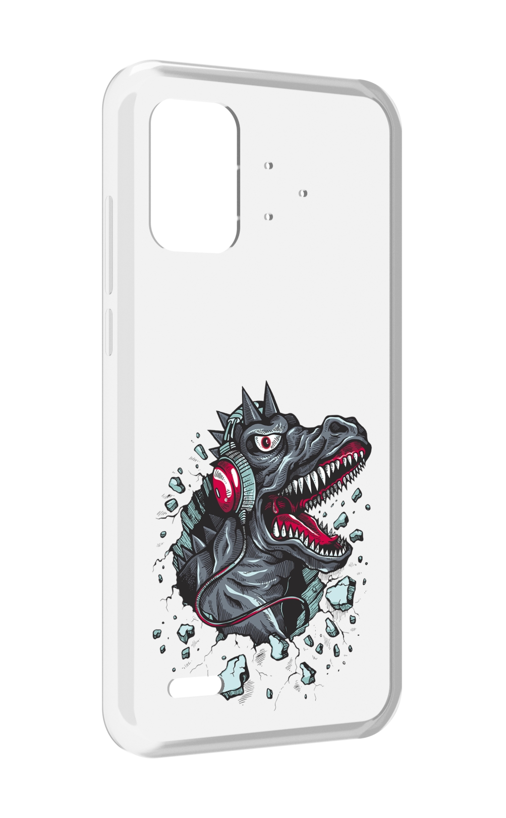 

Чехол MyPads Нарисованный динозавр в наушниках для UMIDIGI Bison Pro, Прозрачный, Tocco