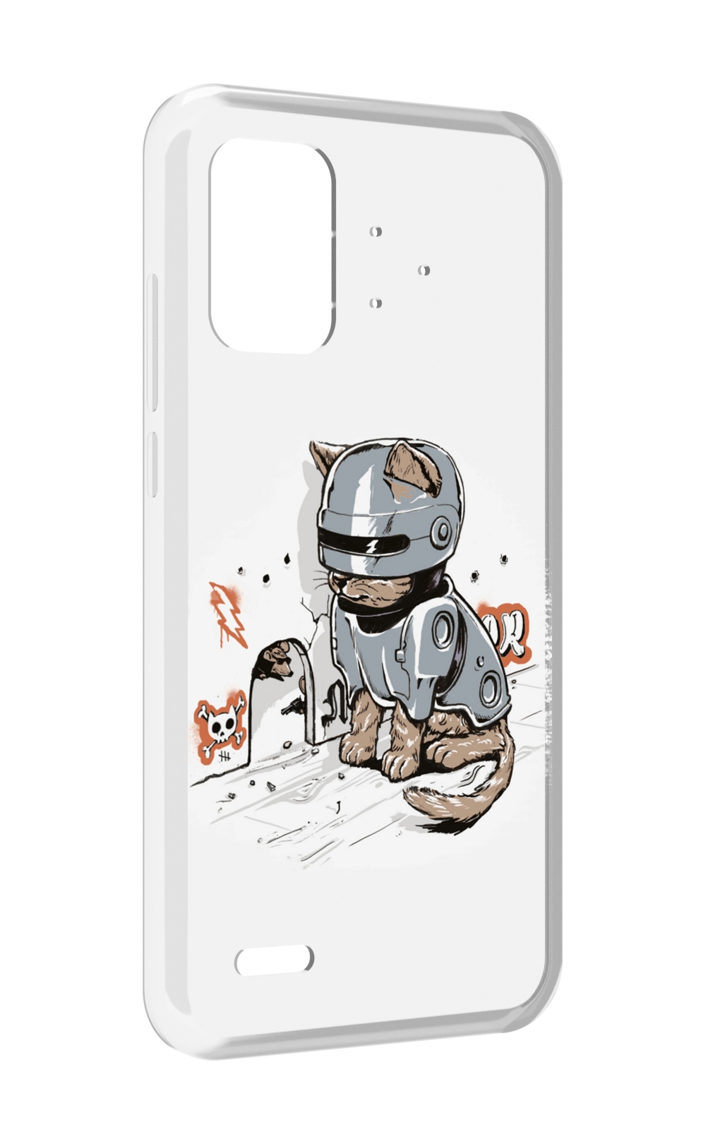

Чехол MyPads Грозный кот для UMIDIGI Bison Pro, Прозрачный, Tocco