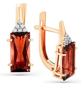 

Серьги женские из золота Magic Stones 02-2-715-0301-011, гранат/фианит, 02-2-715-0301-011