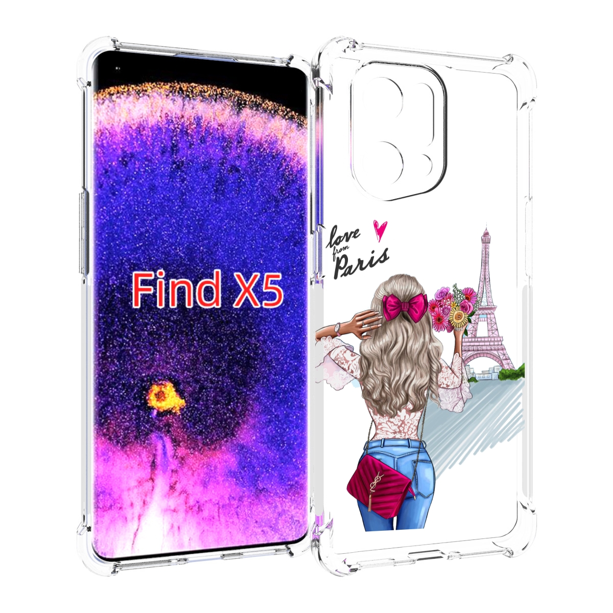 

Чехол MyPads Парижанка женский для Oppo Find X5, Прозрачный, Tocco