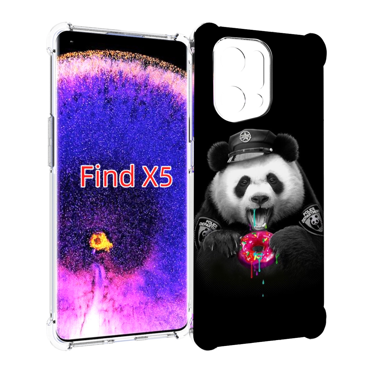 

Чехол MyPads Панда-с-пончиком для Oppo Find X5, Прозрачный, Tocco