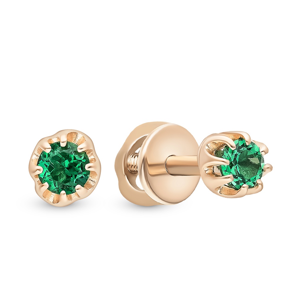 

Серьги из золота 585Gold 102010696, изумруд, 102010696
