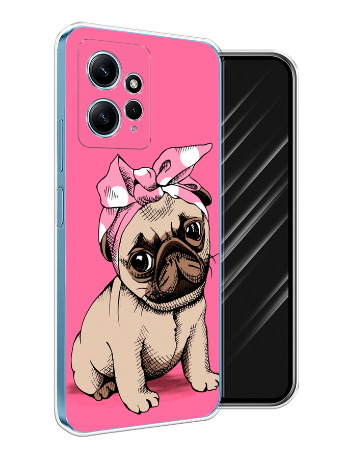 

Чехол Awog на Xiaomi Redmi Note 12 4G "Dog Pin-Up", Розовый;бежевый, 318350-1