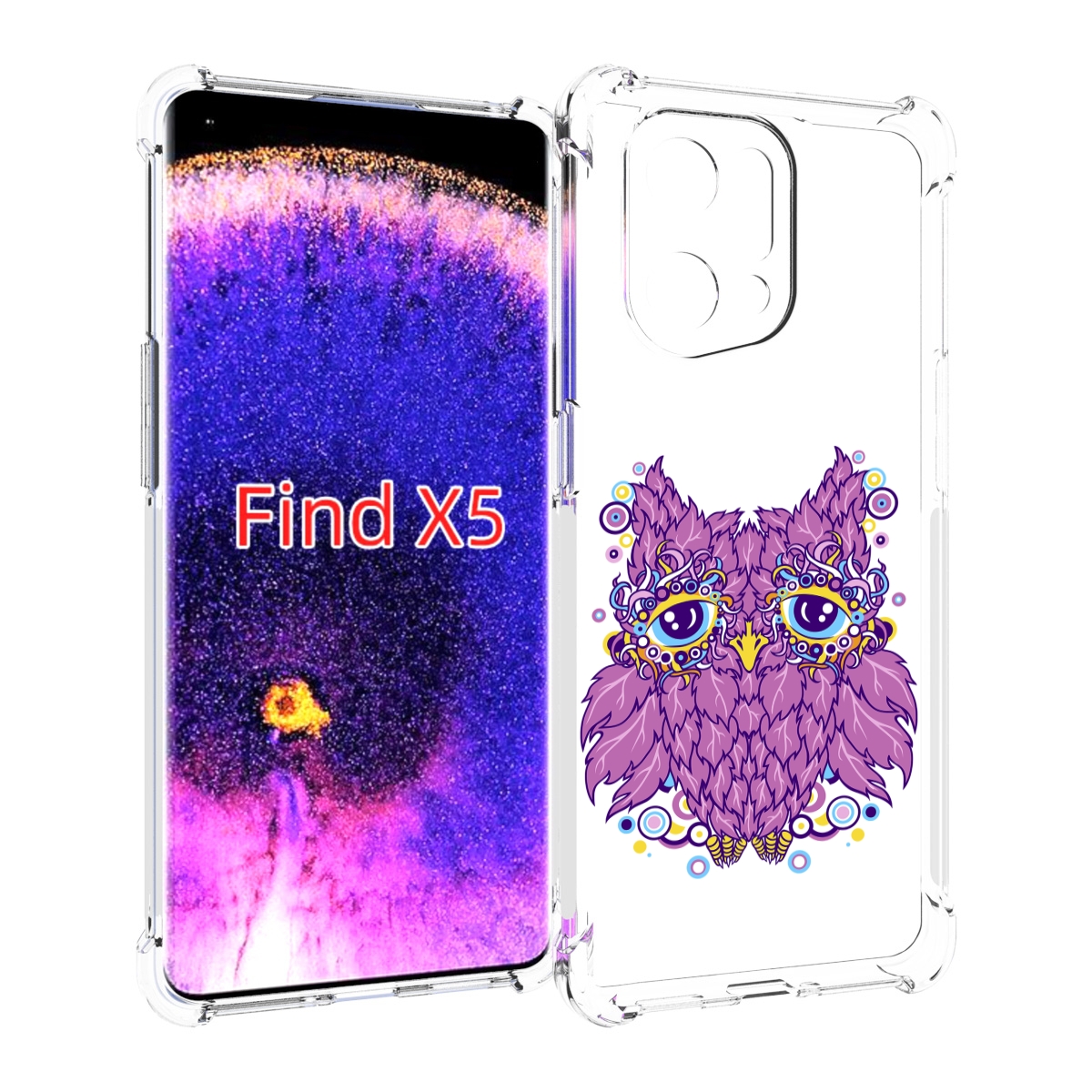 

Чехол MyPads Розовая сова для Oppo Find X5, Прозрачный, Tocco