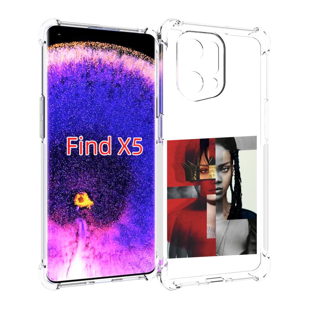 

Чехол MyPads Обложка-Рианна для Oppo Find X5, Прозрачный, Tocco