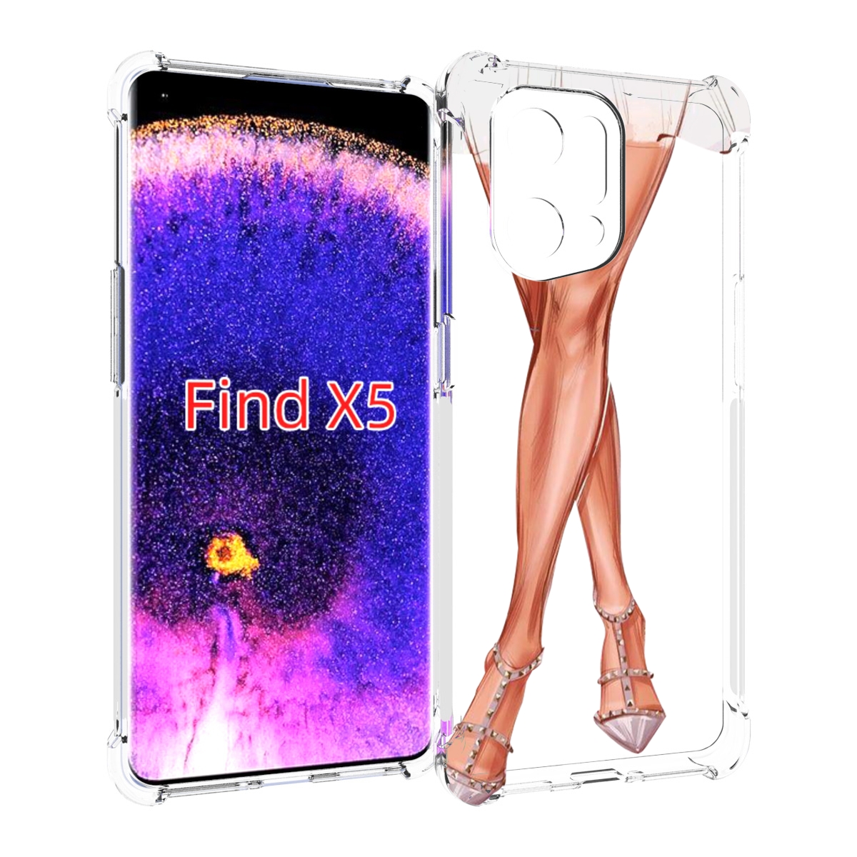 

Чехол MyPads Ножки для Oppo Find X5, Прозрачный, Tocco