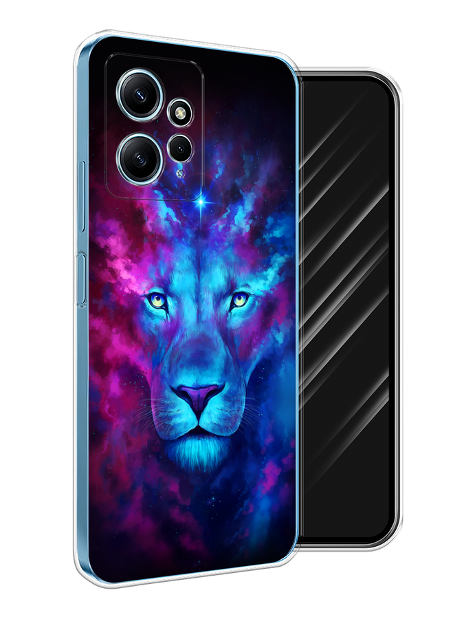 

Чехол Awog на Xiaomi Redmi Note 12 4G "Космический лев", Голубой, 318350-1