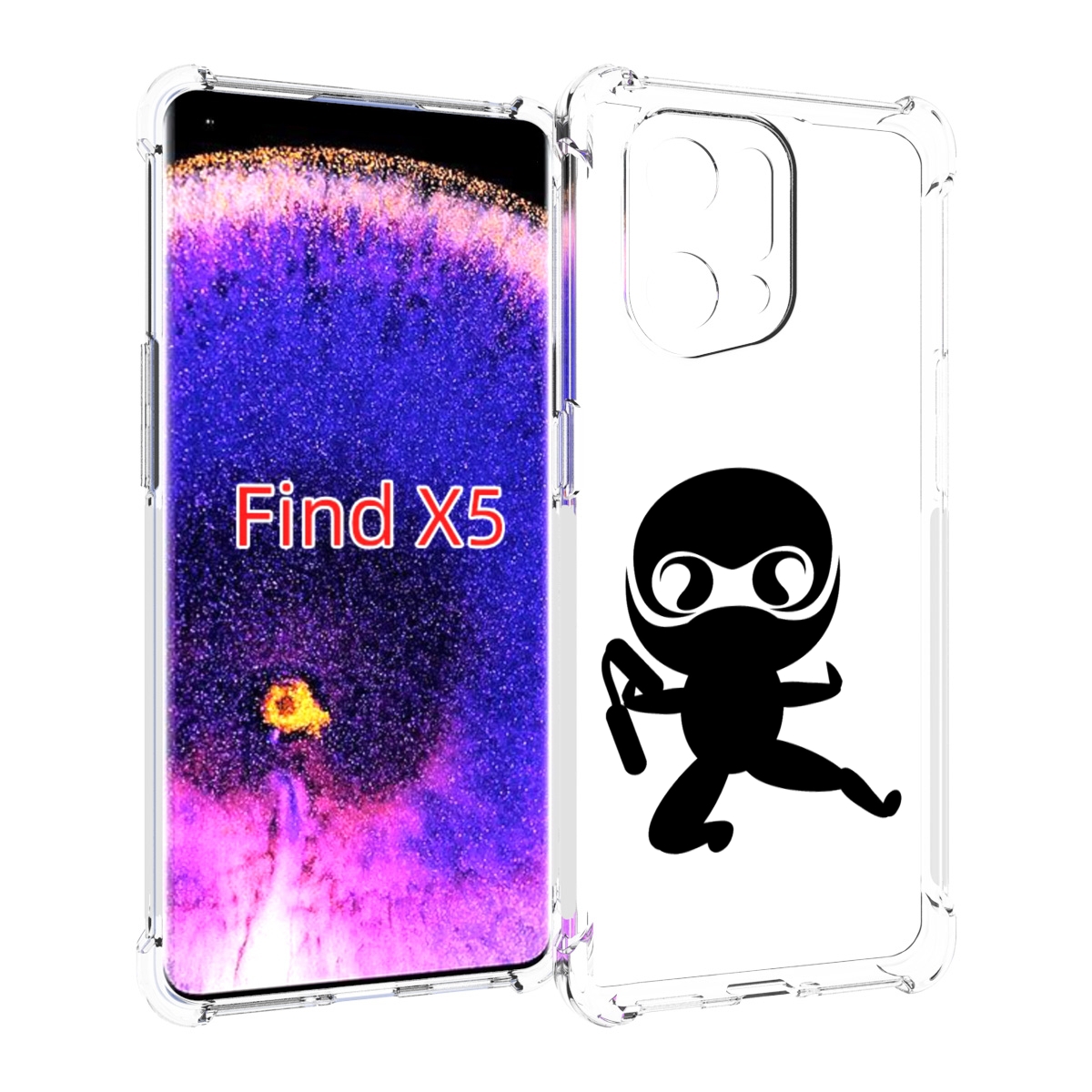 

Чехол MyPads Ниндзя для Oppo Find X5, Прозрачный, Tocco