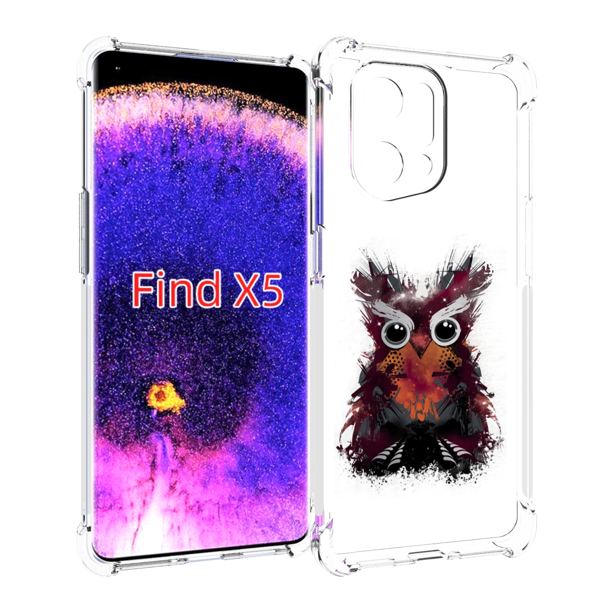 

Чехол MyPads Необычная сова для Oppo Find X5, Прозрачный, Tocco