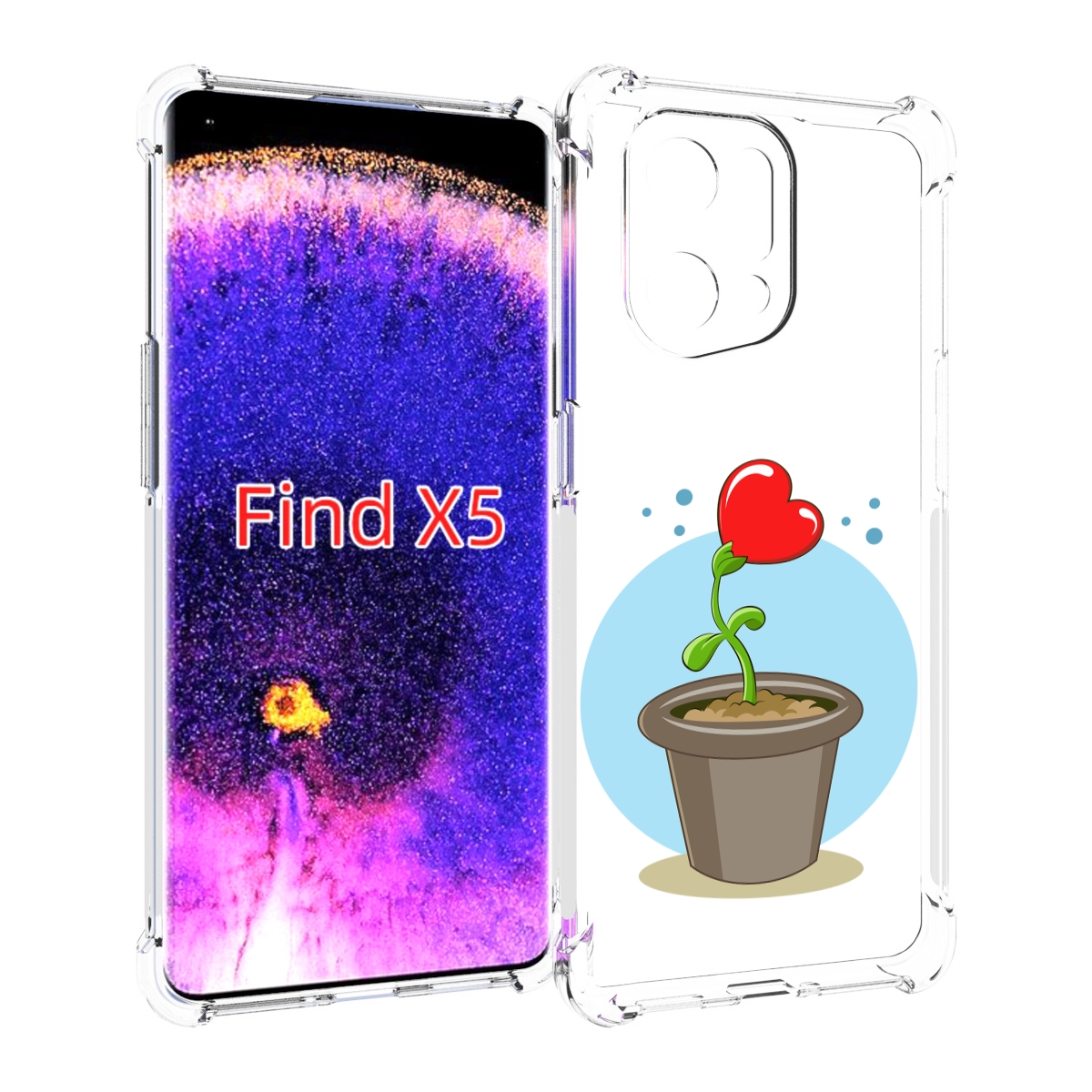 

Чехол MyPads Растение любви 14 февраля для Oppo Find X5, Прозрачный, Tocco