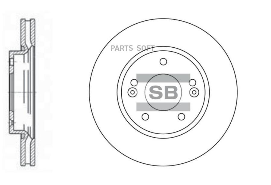 Диск тормозной передний HYUNDAI ELANTRA HD 06-11 SD1019