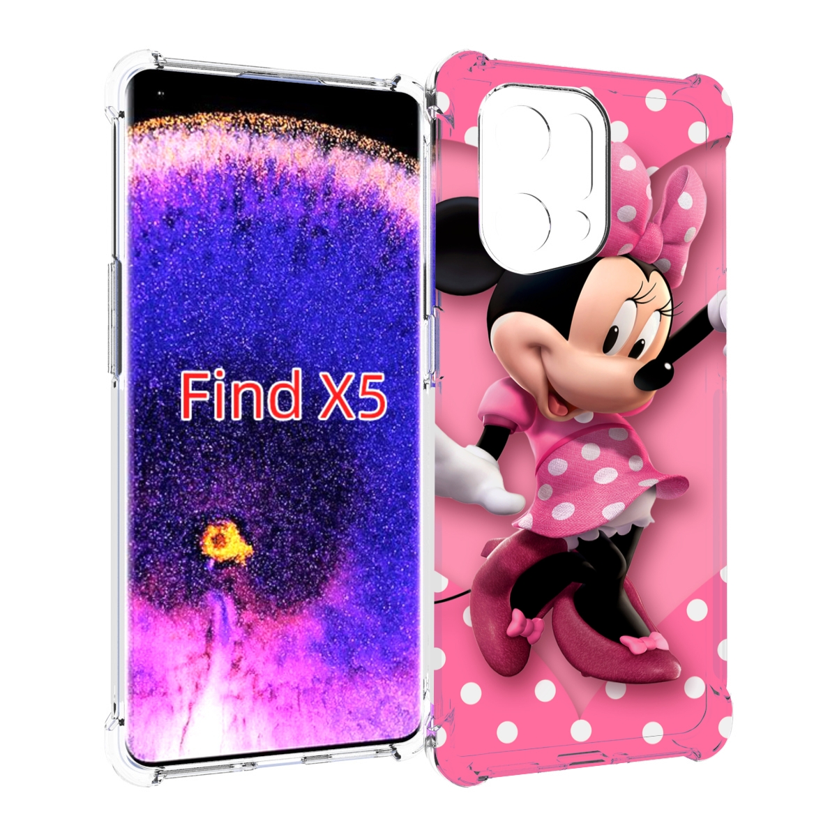 

Чехол MyPads Минни-Маус-в-сердце женский для Oppo Find X5, Прозрачный, Tocco