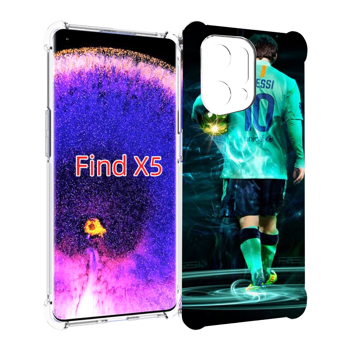

Чехол MyPads Месси мужской для Oppo Find X5, Прозрачный, Tocco