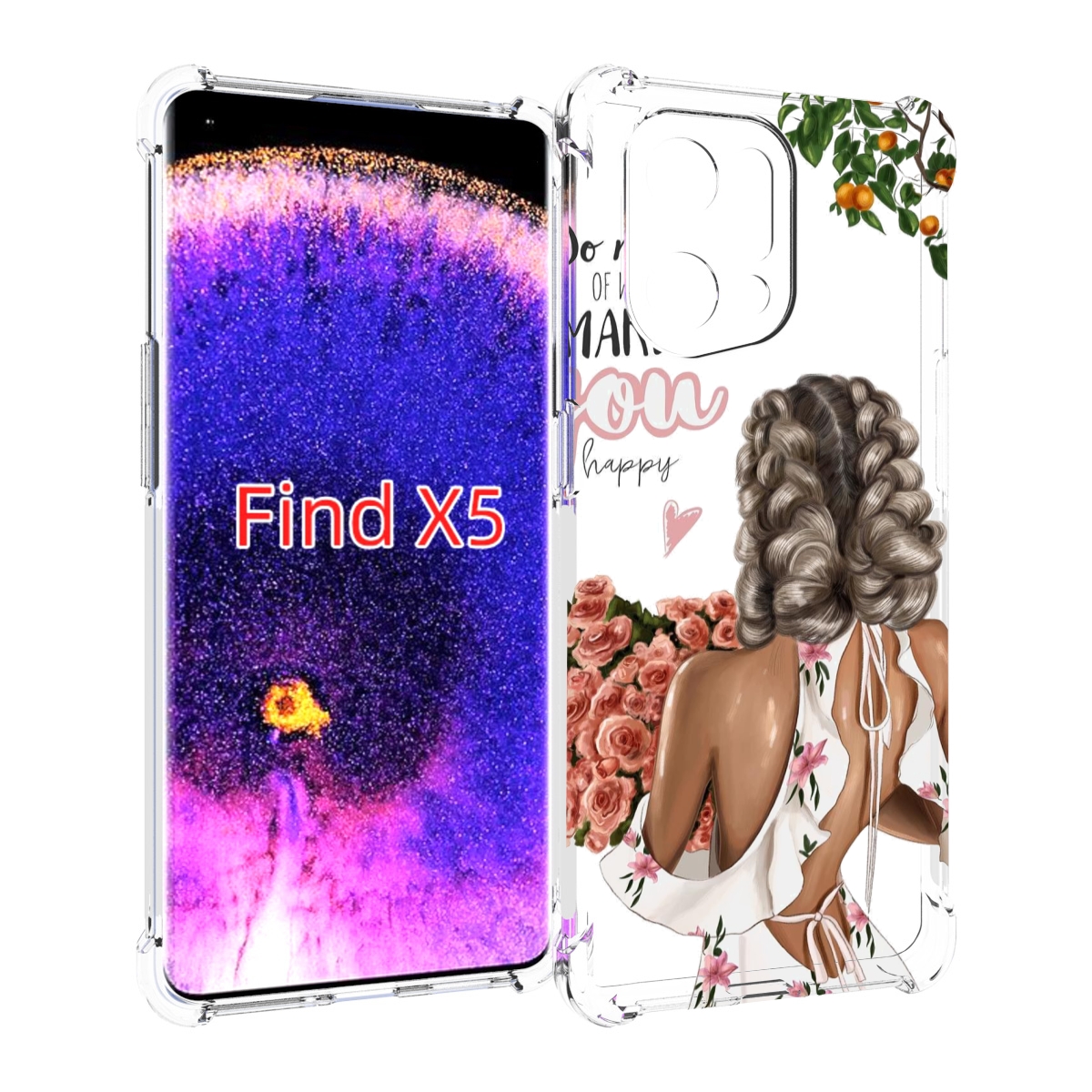 

Чехол MyPads Мелочи-делают-тебя-счастливой для Oppo Find X5, Прозрачный, Tocco