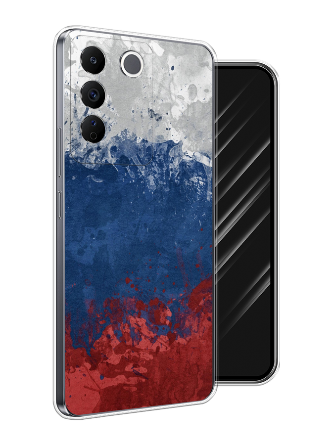 

Чехол Awog на Vivo V27e "Флаг России неровный", Белый;синий;красный, 268350-1