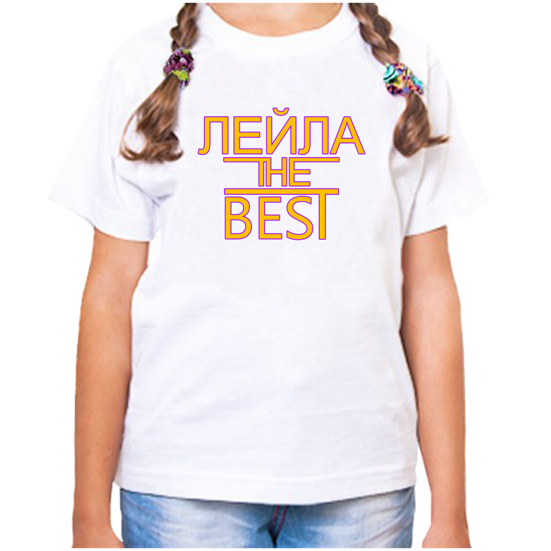 

Футболка девочке белая 32 р-р лейла the best, Белый, fdd_Leyla_the_best