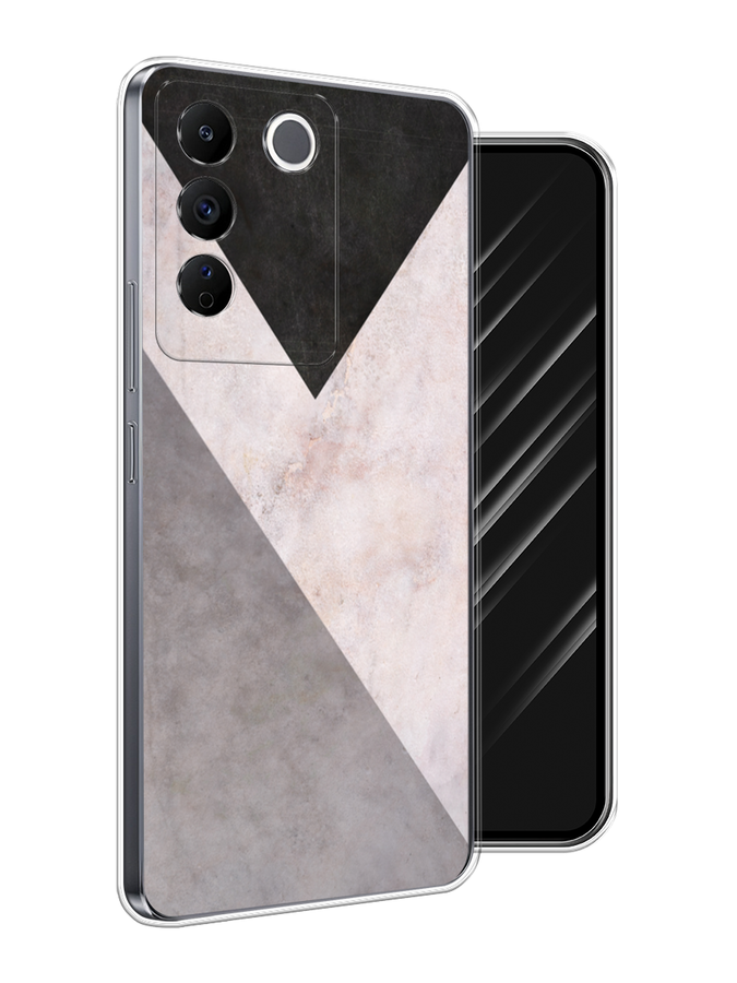 

Чехол Awog на Vivo V27e "Геометричный мрамор", Бежевый, 268350-1