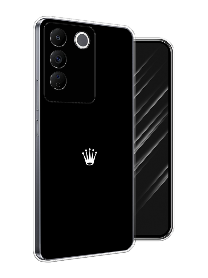 

Чехол Awog на Vivo V27e "Белая корона на черном фоне", Черный, 268350-1