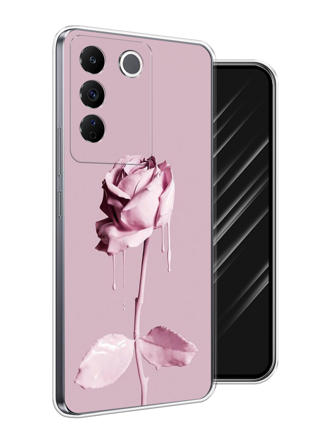 

Чехол Awog на Vivo V27e "Роза в краске", Белый;розовый, 268350-1