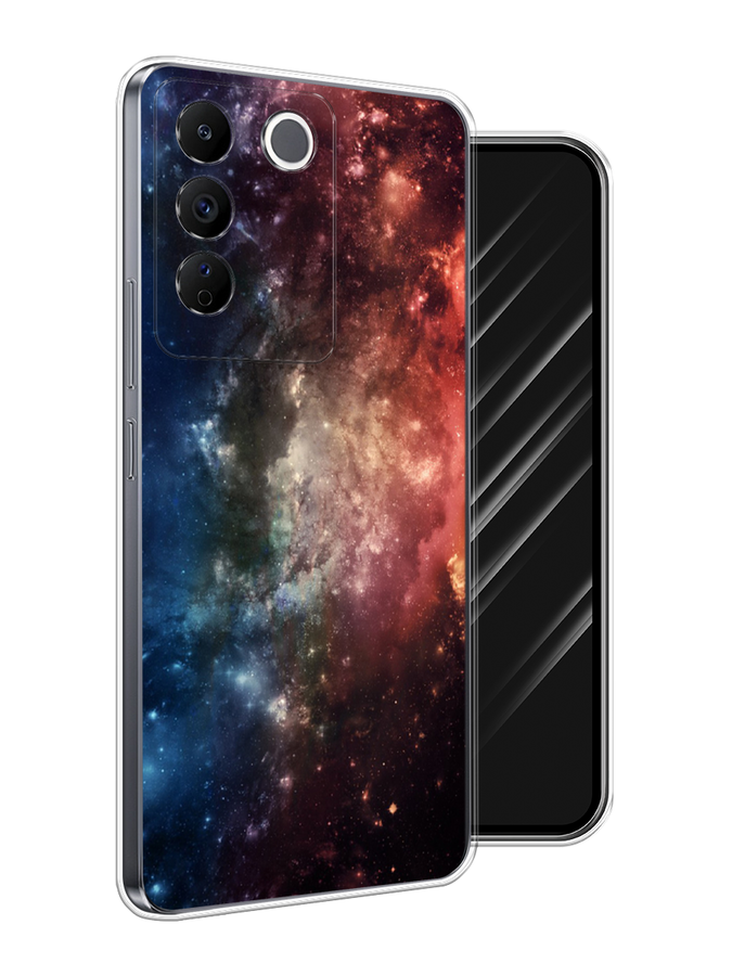 

Чехол Awog на Vivo V27e "Космос", Синий;бежевый;красный, 268350-1