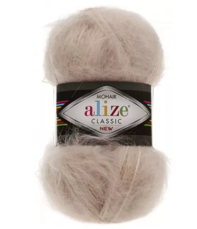 

Пряжа Alize 2565322 Mohair classic 67 молочно-бежевый, Mohair classic