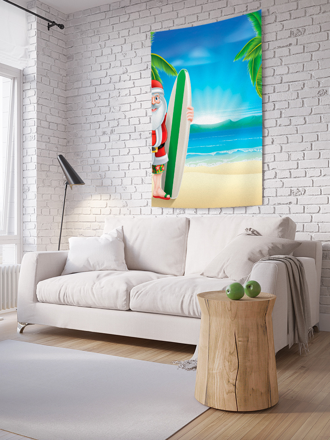 

Вертикальное фотопанно на стену JoyArty Санта на пляже 150x200 см, Санта на пляже