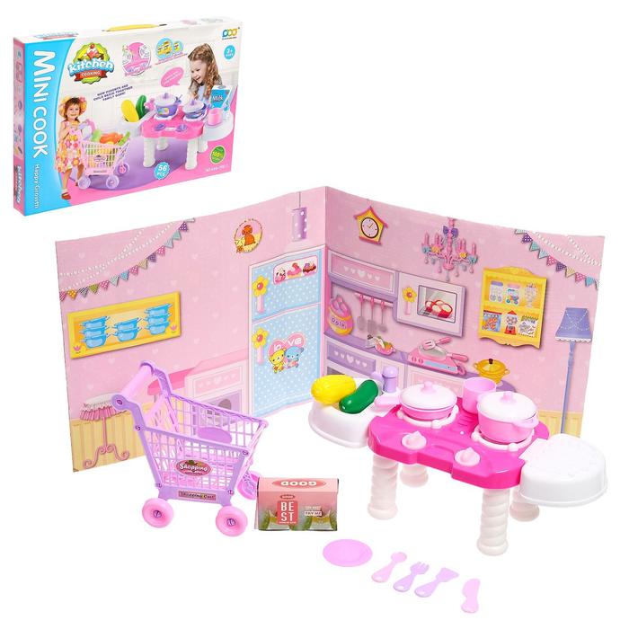 

Игровой модуль «Миникухня», свет, звук, с тележкой, аксессуарами