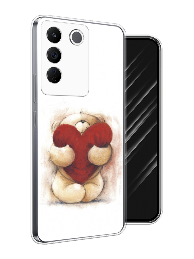 

Чехол Awog на Vivo V27e "Мишка с сердцем 1", Белый;бордовый;бежевый, 268350-1