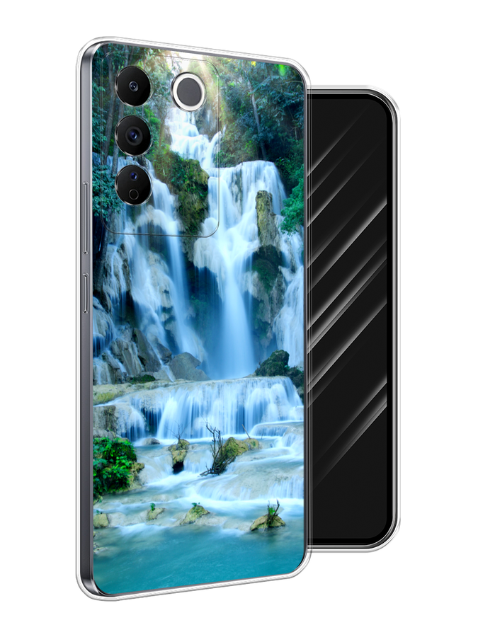 

Чехол Awog на Vivo V27e "Водопад 8", Голубой;зеленый, 268350-1