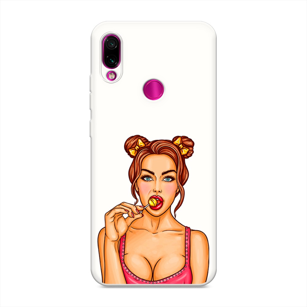 

Матовый силиконовый чехол "Вкусный леденец" на Xiaomi Redmi Note 7