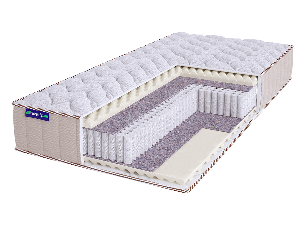 

Матрас Beautyson Roll Spring Massage Double S1200 Lux 200х195, Бежевый;белый;серый;серебристый, Roll Spring Massage Double S1200 Lux