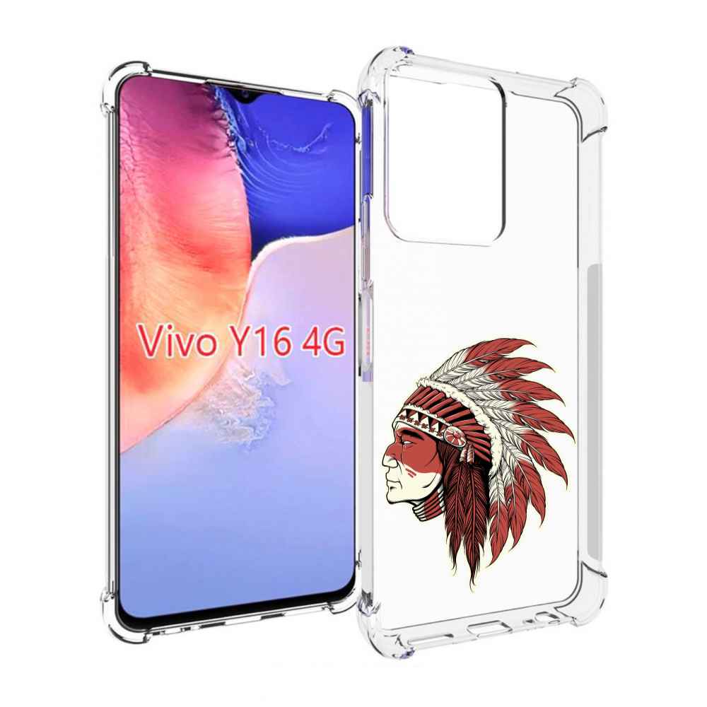

Чехол MyPads красный индеец для Vivo Y16 4G/ Vivo Y02S, Прозрачный, Tocco